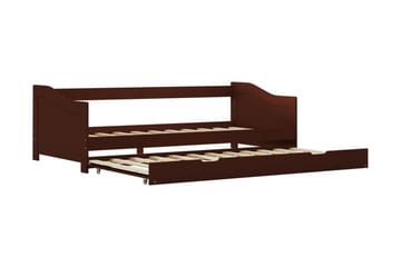 Bäddsoffa ram furu mörkbrun 90x200 cm - Møbler - Sofaer - Sovesofaer - Langsgående sovesofa