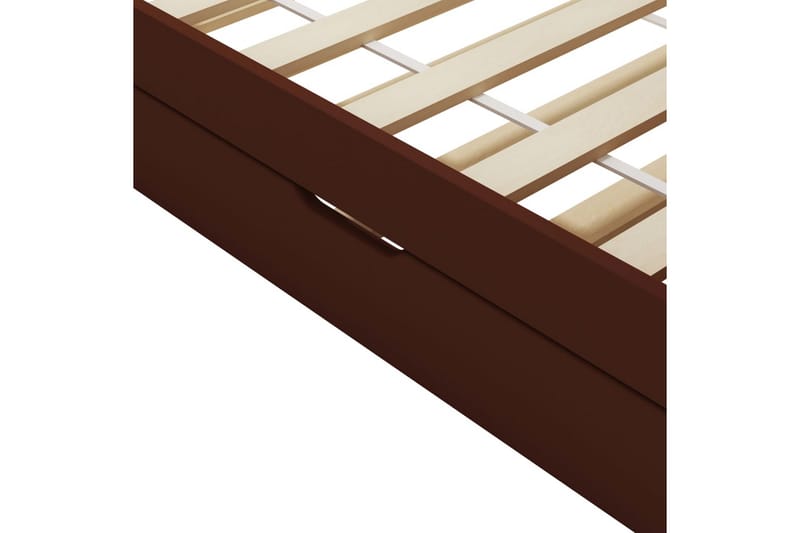 Bäddsoffa ram furu mörkbrun 90x200 cm - Møbler - Sofaer - Sovesofaer - Langsgående sovesofa