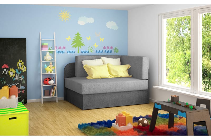 Sovesofa Pons - Grå - Møbler - Sofaer - Sovesofaer - Langsgående sovesofa