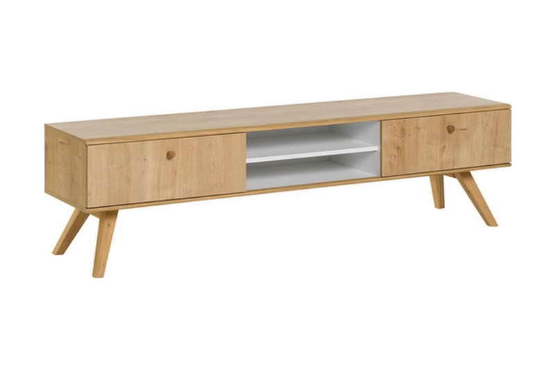 TV-benk Nature  179,5 cm Hvit/Natur - TV benk & mediabenk