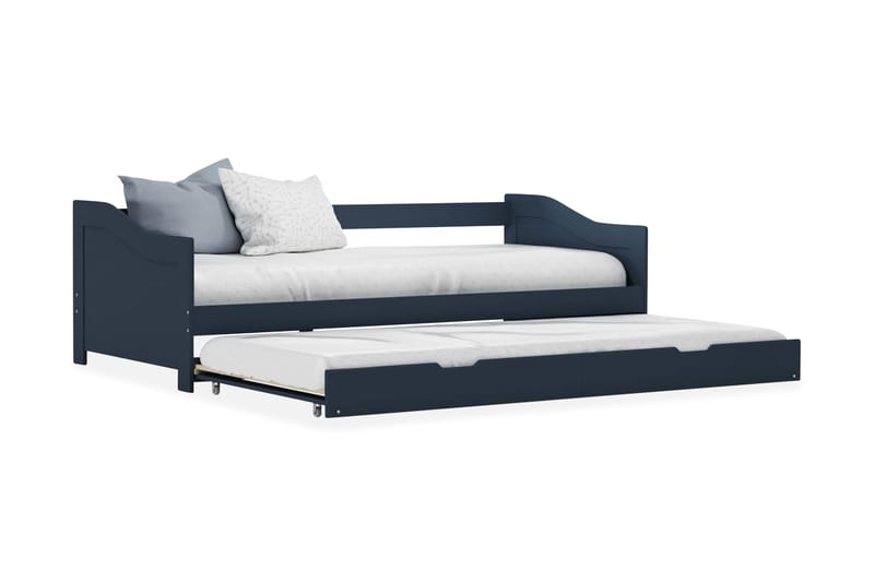 Bäddsoffa ram grå furu 90x200 cm - Møbler - Sofaer - Sovesofaer - Langsgående sovesofa