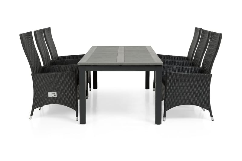 Spisegruppe Monaco 220-280+6 Jenny Regulerbare Stoler - Spisegrupper hage