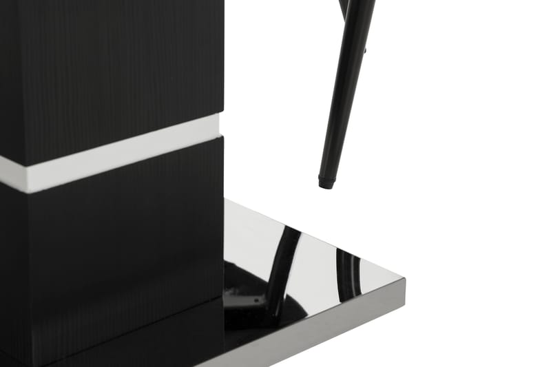 Spisegruppe Mueller Forlengbar 140cm inkl. 4 Allavare Stoler - Hvit / Svart - Spisegruppe