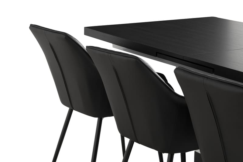 Spisegruppe Mueller Forlengbar 180 cm med 6 Olingdal Stoler - Svart - Spisegruppe