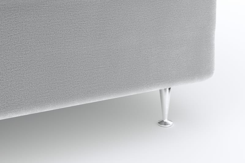 Romance Luxury Velvet Sengepakke 120x200 - Lysegrå - Komplett sengepakke - Kontinentalsenger