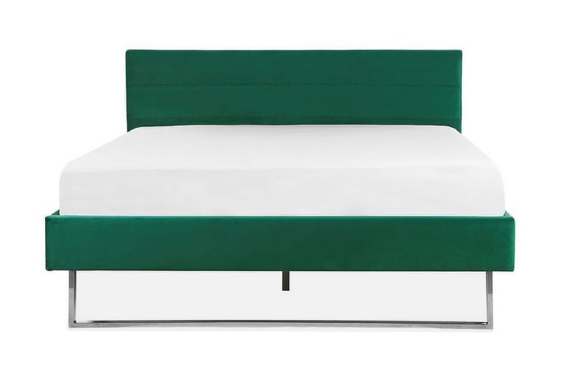 Seng Chinou 160x200 cm - Grønn/Fløyel - Sengeramme & sengestamme
