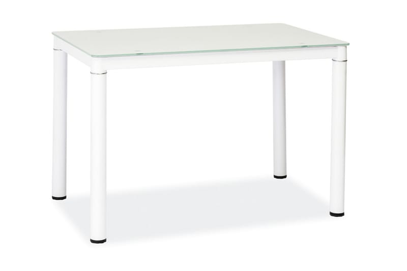 Spisebord Jelka 110 cm - Glass/Hvit - Spisebord & kjøkkenbord