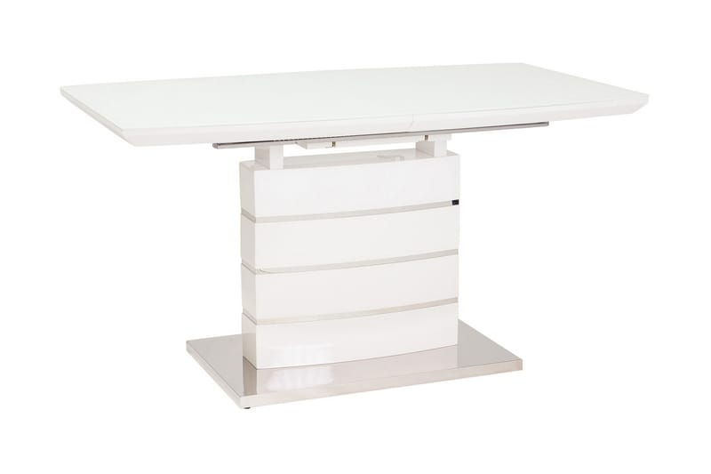 Spisebord Blacos Forlengningsbart 140 cm - Glass/Hvit - Spisebord & kjøkkenbord