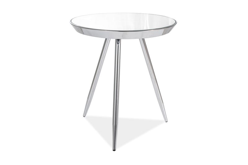 Sidebord Canencia 41 cm Rundt - Glass/Sølv - Lampebord & sidebord - Brettbord og småbord