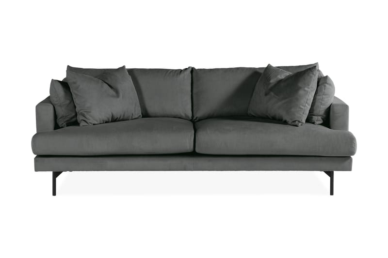 4-seter Sofa Armunia - Grå/Svart - 4 seter sofa