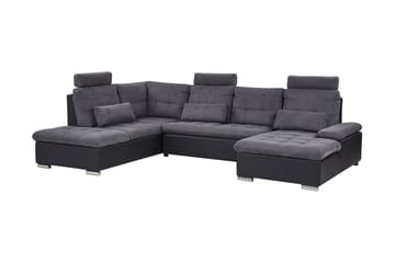 5-seters Sovesofa Elvestad med Oppbevaring - Grå - Møbler - Sofaer - Sovesofaer - Langsgående sovesofa