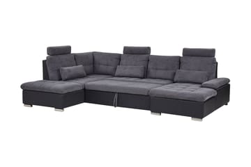 5-seters Sovesofa Elvestad med Oppbevaring - Grå - Møbler - Sofaer - Sovesofaer - Langsgående sovesofa