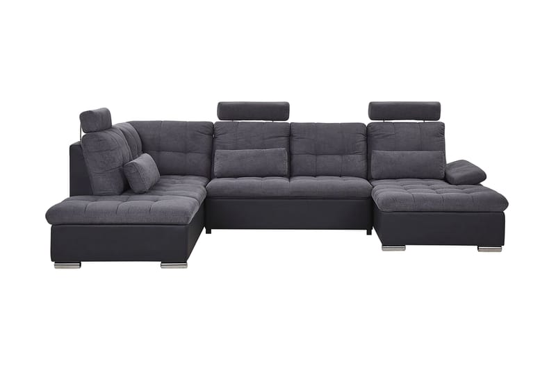 5-seters Sovesofa Elvestad med Oppbevaring - Grå - Møbler - Sofaer - Sovesofaer - Langsgående sovesofa