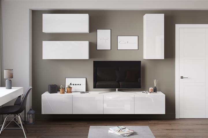 Tv-Møbelsett Ronalom 41x240 cm - Hvit - TV-møbelsett