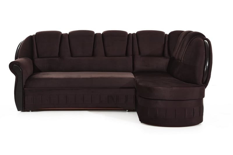 Sovesofa med Sjeselong Amillano Høyre - Brun - Møbler - Sofaer - Sovesofaer - Langsgående sovesofa