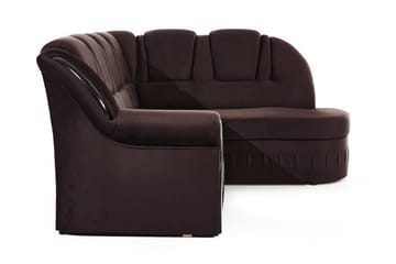 Sovesofa med Sjeselong Amillano Høyre - Brun - Møbler - Sofaer - Sovesofaer - Langsgående sovesofa