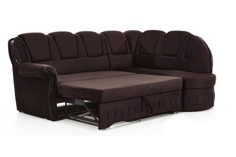 Sovesofa med Sjeselong Amillano Høyre - Brun - Møbler - Sofaer - Sovesofaer - Langsgående sovesofa