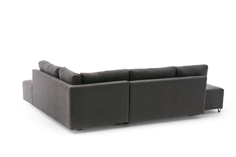 Sovesofa med sjeselong Kypros Høyre - Antrasitt / Svart - Møbler - Sofaer - Sovesofaer - Forovervendt sovesofa