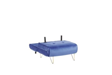 Sovesofa 1-seters fløyel marineblå VESTFOLD - Blå - Møbler - Sofaer - Sovesofaer - Forovervendt sovesofa