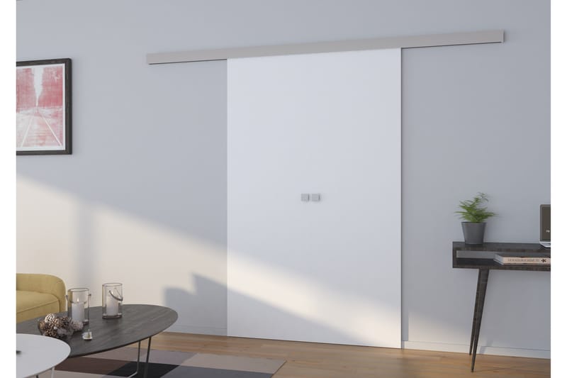 Skyvedør Garderobe Toponica 146x205 cm - Hvit - Skyvedør garderobe