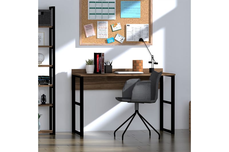 Skrivebord Ranada 120 cm - Mørkebrun/Svart - Skrivebord - Databord & PC bord