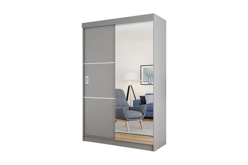 Garderobe med Speil Carraie LED-belysning RGB - Garderober & garderobesystem