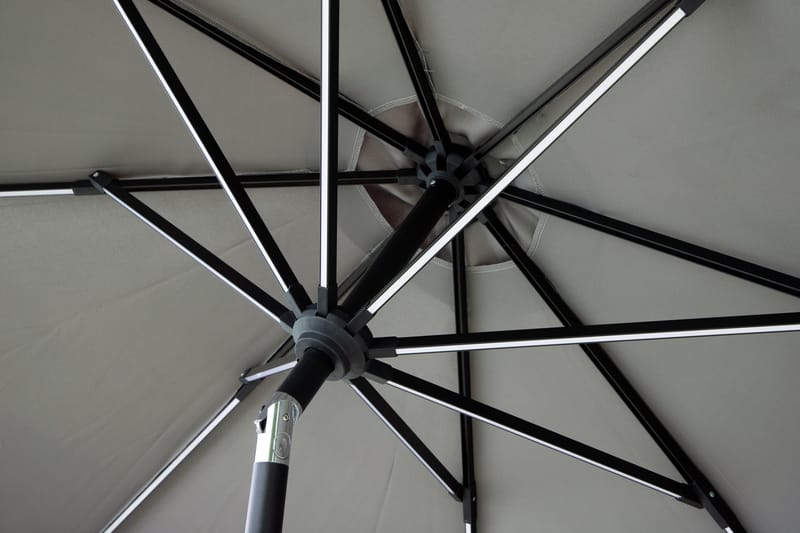 Parasoll Sabal 270 cm med LED Grå - Venture Home - Parasoller
