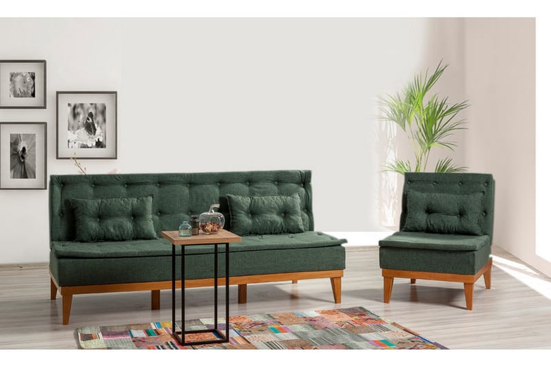 Sofagruppe Regezo - Grønn - Sofagrupper
