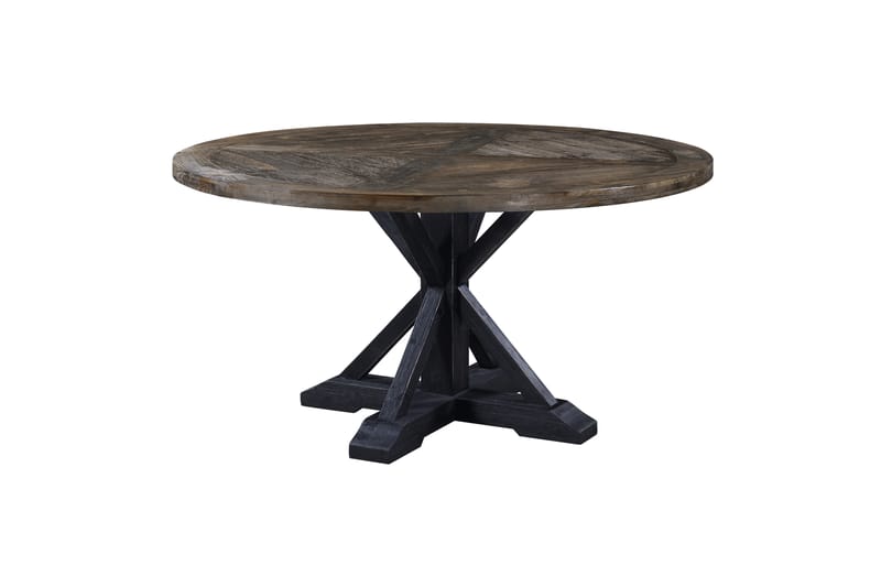 Spisebord Yorkshire Premium 150 cm Runt - Natur/Svart - Spisebord & kjøkkenbord