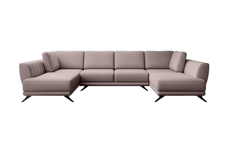Sovesofa Dobbeltsjeselong Kazuma - Beige - Møbler - Sofaer - Sovesofaer - Langsgående sovesofa