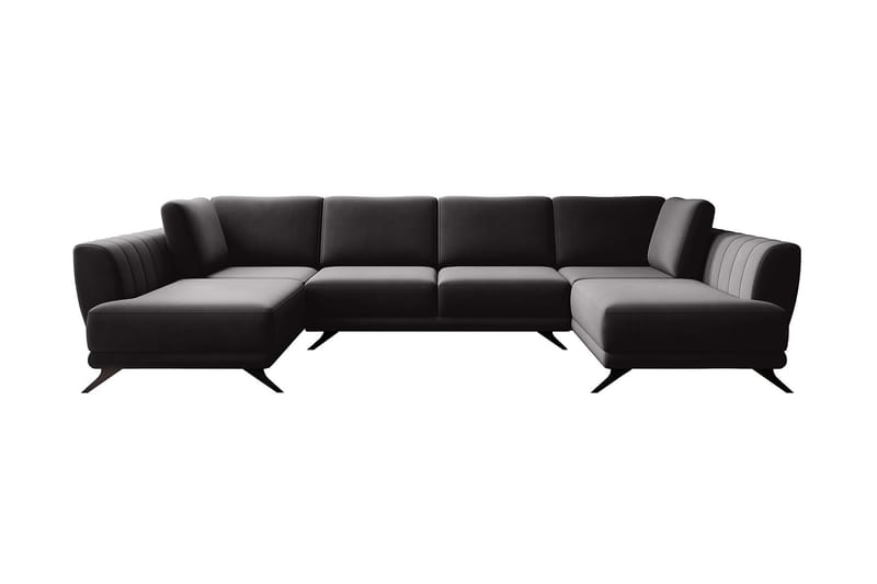 Sovesofa Dobbeltsjeselong Kazuma - Mørkebrun - Møbler - Sofaer - Sovesofaer - Langsgående sovesofa