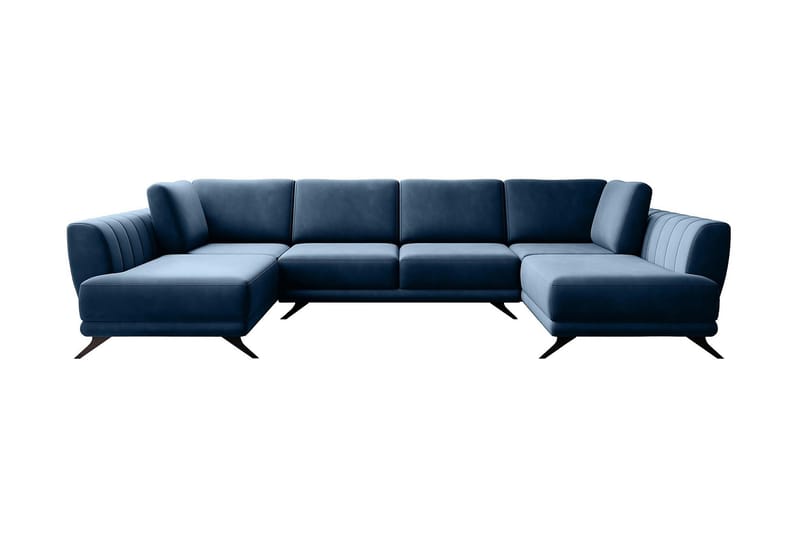 Sovesofa Dobbeltsjeselong Kazuma - Mørkeblå - Møbler - Sofaer - Sovesofaer - Langsgående sovesofa
