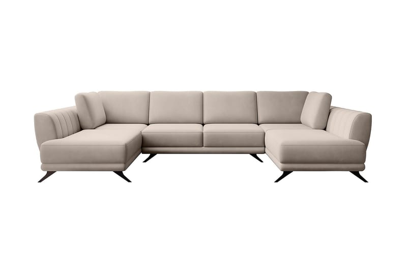 Sovesofa Dobbeltsjeselong Kazuma - Lysebeige - Møbler - Sofaer - Sovesofaer - Langsgående sovesofa