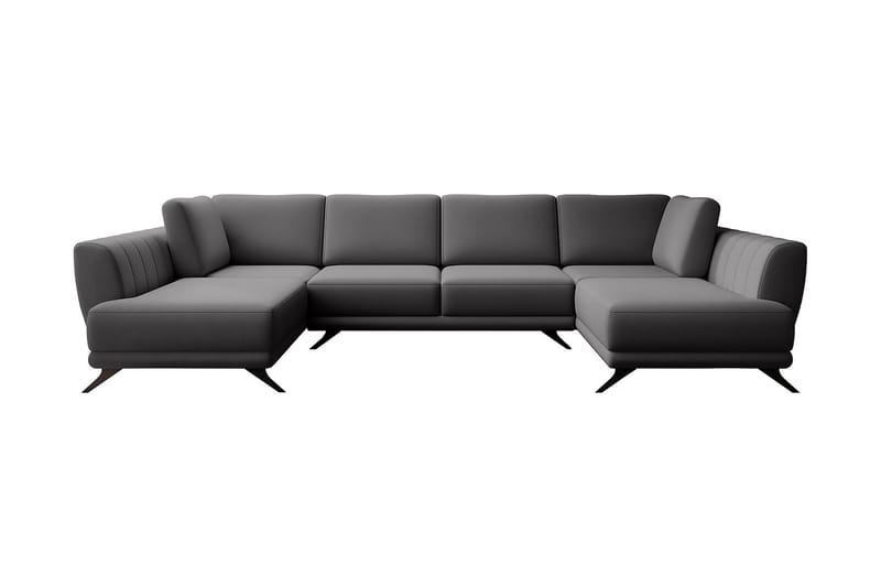 Sovesofa Dobbeltsjeselong Kazuma - Grå - Møbler - Sofaer - Sovesofaer - Langsgående sovesofa