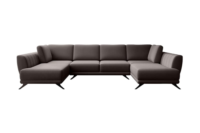 Sovesofa Dobbeltsjeselong Kazuma - Brun - Møbler - Sofaer - Sovesofaer - Langsgående sovesofa