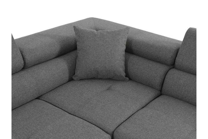 Sovesofa med sjeselong - Brun - Møbler - Sofaer - Sovesofaer - Langsgående sovesofa