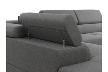 Sovesofa med sjeselong - Brun - Møbler - Sofaer - Sovesofaer - Langsgående sovesofa