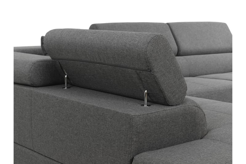 Sovesofa med sjeselong - Brun - Møbler - Sofaer - Sovesofaer - Langsgående sovesofa