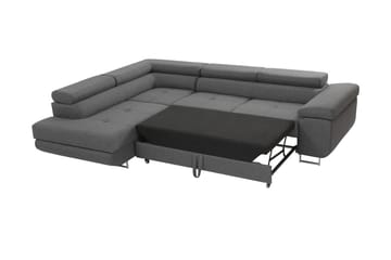 Sovesofa med sjeselong - Brun - Møbler - Sofaer - Sovesofaer - Langsgående sovesofa