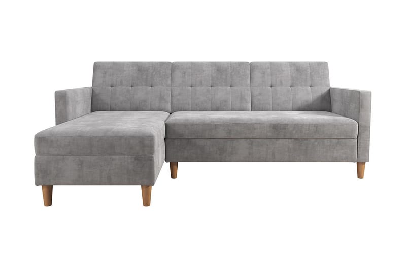 Sovesofa Hartford - Lysegrå - Møbler - Sofaer - Sovesofaer - Langsgående sovesofa