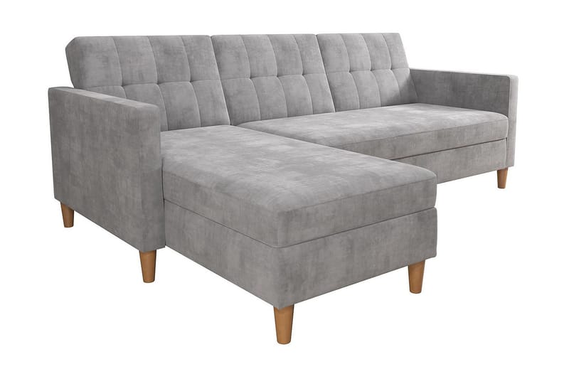 Sovesofa Hartford - Lysegrå - Møbler - Sofaer - Sovesofaer - Langsgående sovesofa