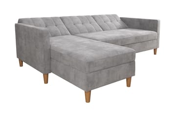 Sovesofa Hartford - Lysegrå - Møbler - Sofaer - Sovesofaer - Langsgående sovesofa