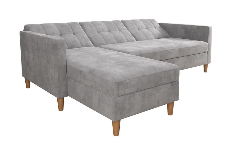 Sovesofa Hartford - Lysegrå - Møbler - Sofaer - Sovesofaer - Langsgående sovesofa