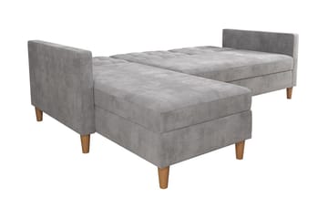 Sovesofa Hartford - Lysegrå - Møbler - Sofaer - Sovesofaer - Langsgående sovesofa