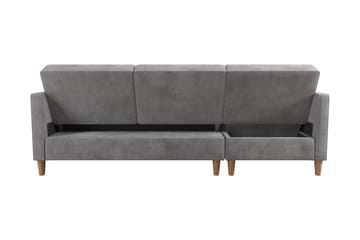 Sovesofa Hartford - Lysegrå - Møbler - Sofaer - Sovesofaer - Langsgående sovesofa