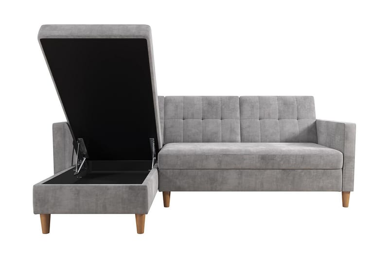 Sovesofa Hartford - Lysegrå - Møbler - Sofaer - Sovesofaer - Langsgående sovesofa