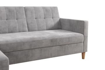 Sovesofa Hartford - Lysegrå - Møbler - Sofaer - Sovesofaer - Langsgående sovesofa