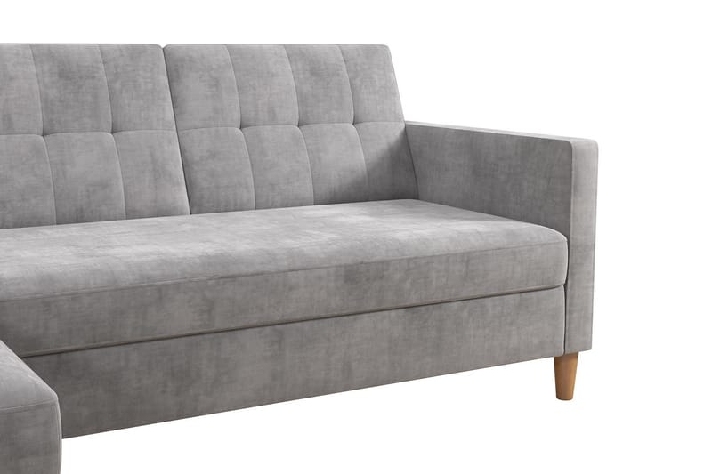 Sovesofa Hartford - Lysegrå - Møbler - Sofaer - Sovesofaer - Langsgående sovesofa