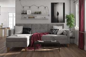 Sovesofa Hartford - Lysegrå - Møbler - Sofaer - Sovesofaer - Langsgående sovesofa