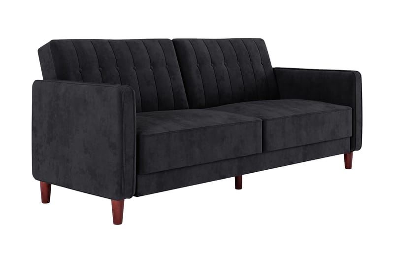 Sovesofa Pin Tufted - Svart - Møbler - Sofaer - Sovesofaer - Langsgående sovesofa